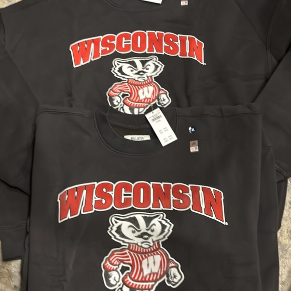 NWT Hollister Boxy University of Wisconsin Graphic Crew Sweatshirt Size XL - Picture 5 of 10